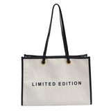 Canvas Women's Shoulder Bag Large Square Crossbody Casual Tote