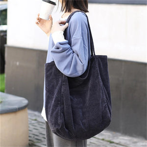 Casual Large Capacity Shoulder Bag Retro Literary Handbag for Women