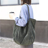 Casual Large Capacity Shoulder Bag Retro Literary Handbag for Women
