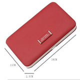Women's Leather Wristband Clutch Wallet Large Capacity Purse