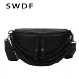 Chain Waist Bags Women Chest Bag Crossbody Bags Female Waist Packs Handbag Fanny
