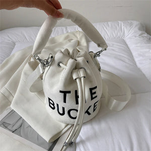 Christmas Bucket Shoulder Crossbody Bags Lambs Wool Ladies Messenger Bags