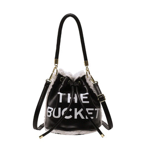 Christmas Lambs Wool Crossbody Messenger Bag for Women