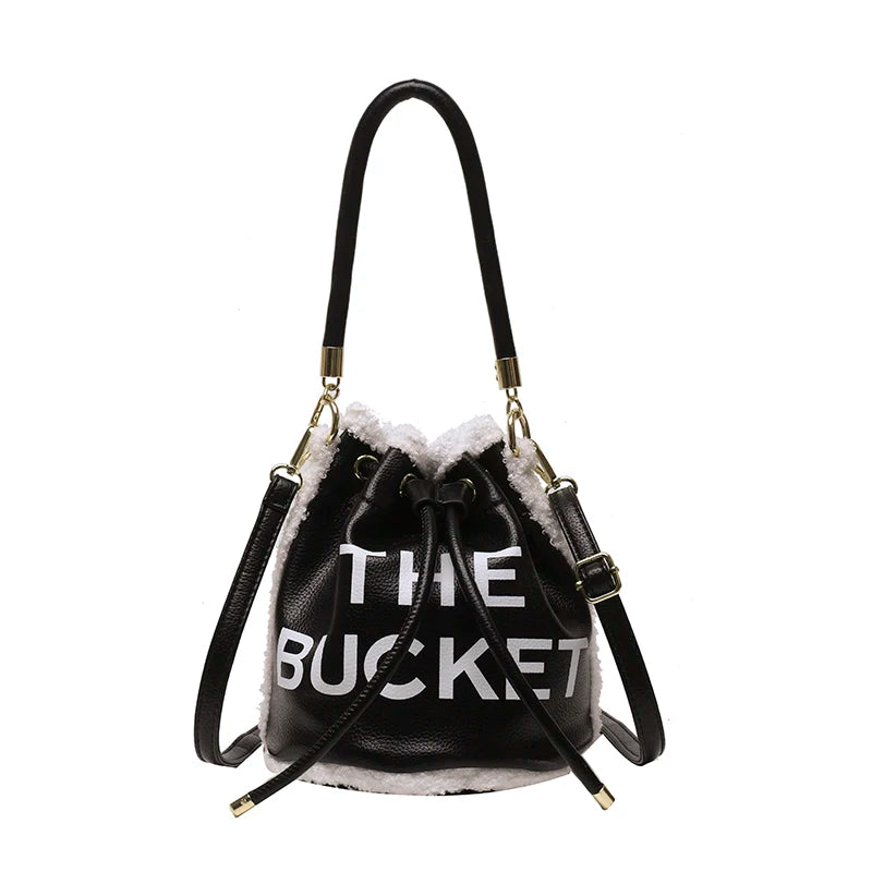 Christmas Lambs Wool Crossbody Messenger Bag for Women