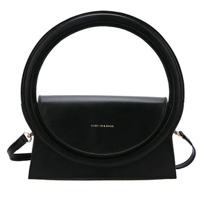 Circle Handle Handbag and Purses Women Shoulder Crossbody Bags