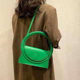 Circle Handle Handbag and Purses Women Shoulder Crossbody Bags