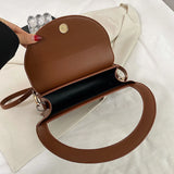 Circle Handle Handbag and Purses Women Shoulder Crossbody Bags