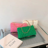 Cotton Women's Shoulder Bag Chain Crossbody Handbag