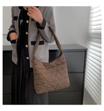 Cotton Crossbody Half Moon Handbag for Women