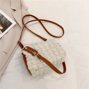 Cotton Women's Shoulder Bag Small Square Crossbody Bag