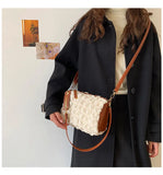 Cotton Women's Shoulder Bag Small Square Crossbody Bag