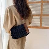 Cotton Women's Shoulder Bag Small Square Crossbody Bag