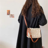 Cotton Women's Shoulder Bag Small Square Crossbody Bag