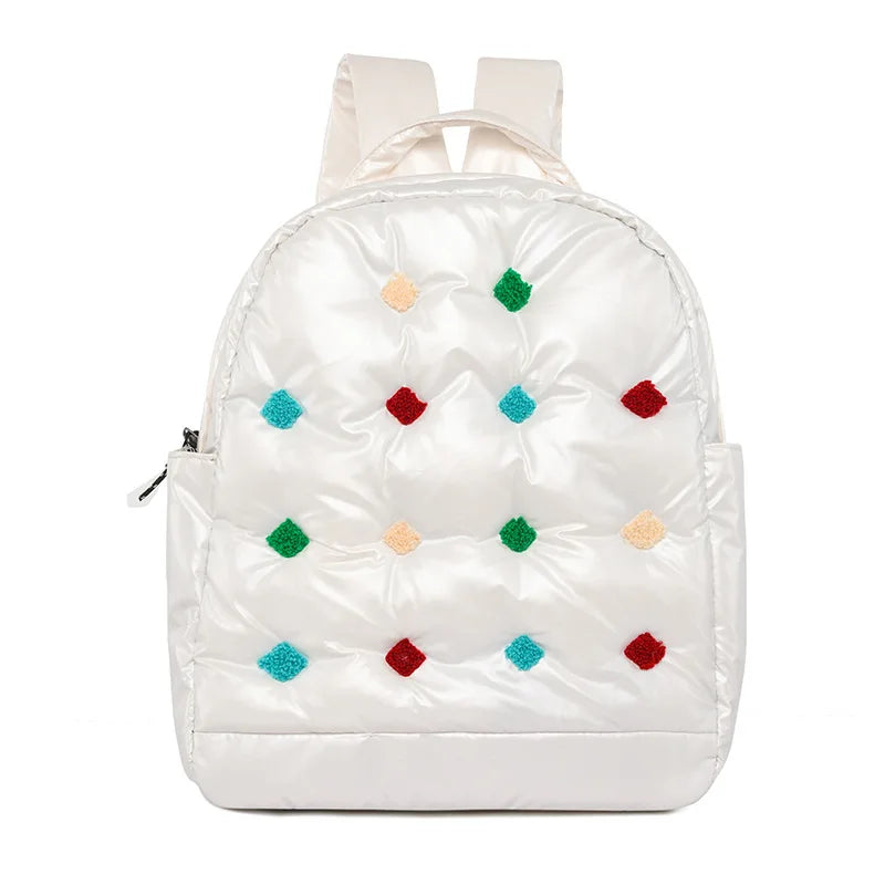 Cotton Women's Backpack Wave Point Shell School Bag