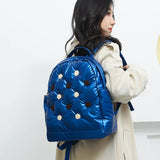 Cotton Women's Backpack Wave Point Shell School Bag