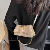 Crocodile Pattern Women's Shoulder Bag with Chain