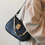 Crocodile Pattern Women's Shoulder Bag Chain Crossbody Bag