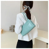 Crocodile Pattern Women's Shoulder Bag Handbag Large Crossbody