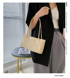 Crocodile Pattern Women's Shoulder Bag Handbag Large Crossbody