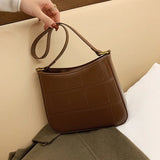 Crocodile Pattern Women's Shoulder Bag Retro Handbag Small Square Crossbody Bag