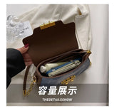 Denim Women's Shoulder Bag Lock Crossbody Bag Saddle Handbag