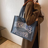 Denim Shoulder Bag Large Flap Handbag Women's Crossbody Bag