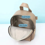 Women Mini Backpack Soft PU Leather High Capacity Shoulder Bag Purse
