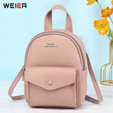 Small Soft PU Leather Mini Backpack Female Ladies Shoulder Bag