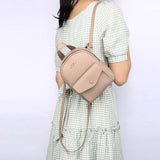 Small Soft PU Leather Mini Backpack Female Ladies Shoulder Bag