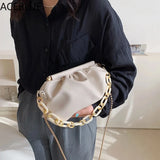 Women's Golden Chain Small Crossbody Bag Travel Shoulder Handbags