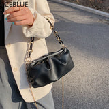 Women's Golden Chain Small Crossbody Bag Travel Shoulder Handbags