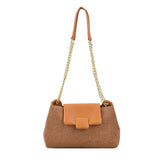 Women's Flannel Shoulder Bag Chain Crossbody Handbag