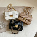 Floral Print Women's Shoulder Bag Chain Handbag Small Square Crossbody Bag