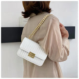 Floral Print Women's Shoulder Bag Chain Handbag Small Square Crossbody Bag