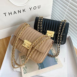Floral Print Women's Shoulder Bag Chain Handbag Small Square Crossbody Bag