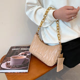 Floral Quilted Shoulder Bag Chain Crossbody Handbag