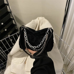 Women's Chain Crossbody Bag Flap Handbag