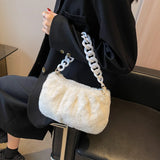 Half Moon Chain Crossbody Bag Women's Handbag