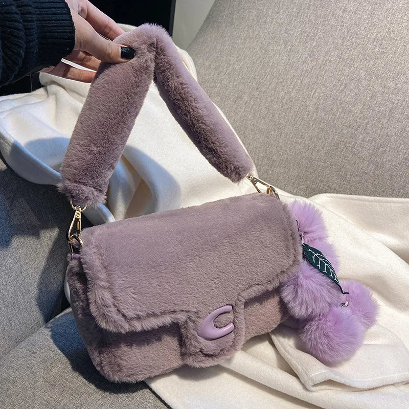 Women's Lock Crossbody Bag Flap Handbag