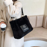 Women's Fur Shoulder Bag Large Handbag