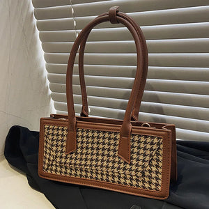 Houndstooth Women's Shoulder Bag Small Square Crossbody Bag
