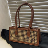 Houndstooth Women's Shoulder Bag Small Square Crossbody Bag