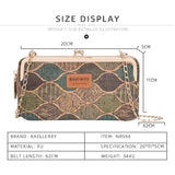 Wood Grain Handbag Women Shoulder Messenger Bag Crossbody Bag