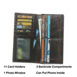 Crocodile Leather Wallet For Men 100% Cowhide Long Purse Boy's