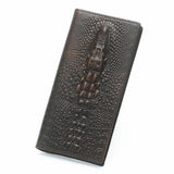 Crocodile Leather Wallet For Men 100% Cowhide Long Purse Boy's