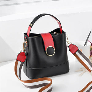 Single Shoulder Bags PU Leather Large Capacity Ladies Bucket Bags