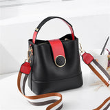 Single Shoulder Bags PU Leather Large Capacity Ladies Bucket Bags