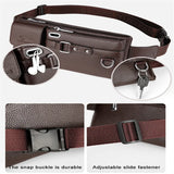 Men's Waist Bag Casual PU Belt Bag Men's Chest Bag