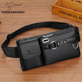 Men's Waist Bag Casual PU Belt Bag Men's Chest Bag