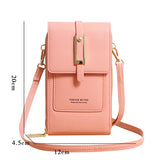 Mini PU Leather Women Shoulder Bag Crossbody Phone Purse Zipper Clut